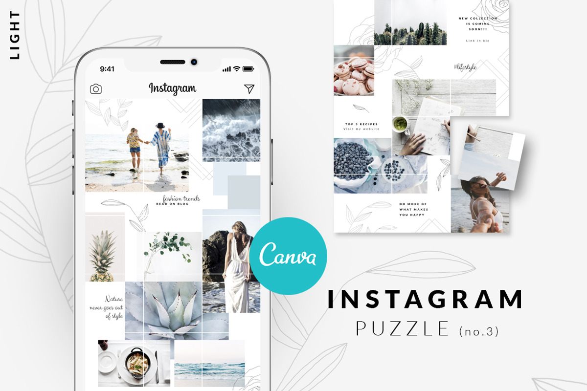 CANVA BUNDLE| Instagram puzzle templ, a Social Media Template by CreativeFolks (Photo 6 of 17)