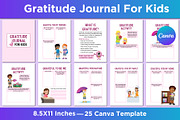 Gratitude Journal For Kids Canva, a Stationery Template by Shumaya (Thumbnail 1 of 5)