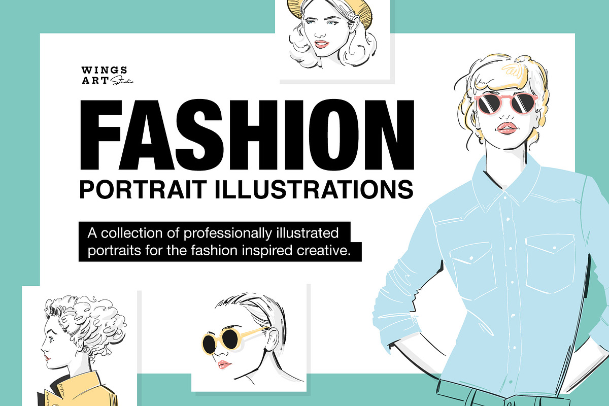 Fashion Portrait Illustrations, a Healthcare Illustration by Wingsart Studio (Photo 1 of 6)