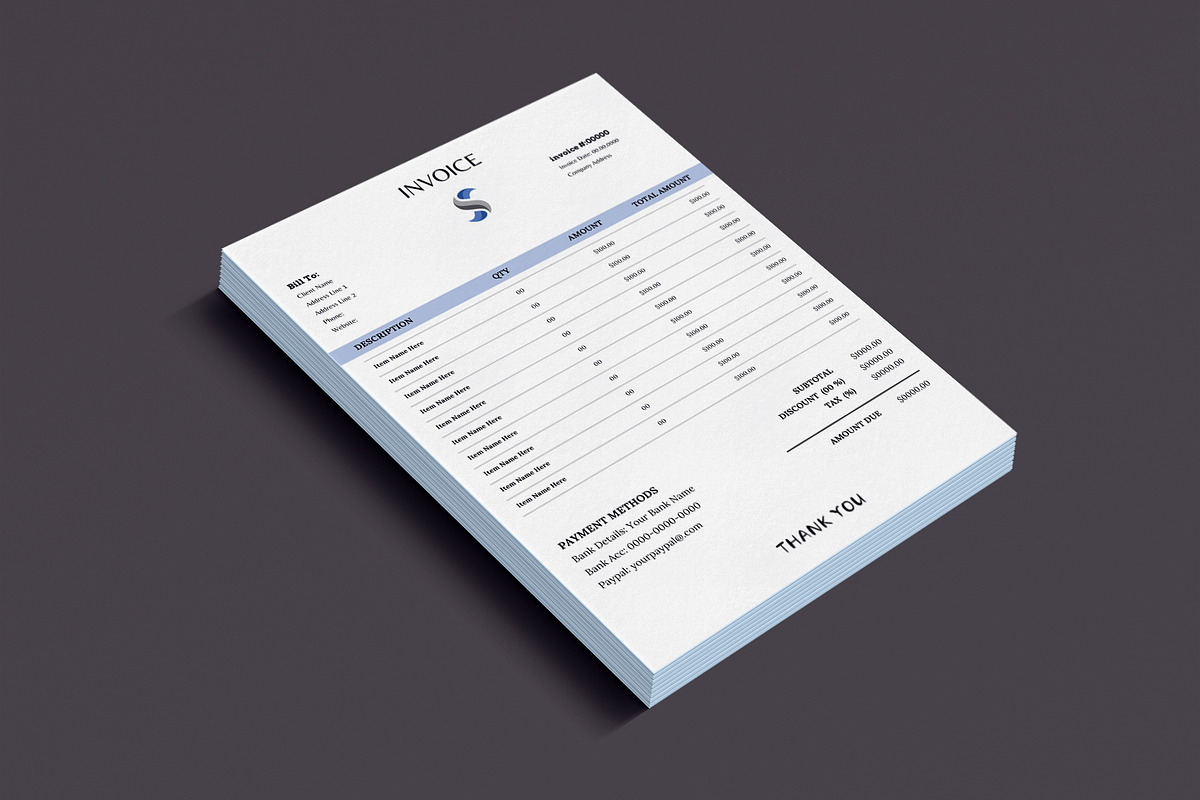 Business Invoice Template, a Stationery Template by Design Zone (Photo 3 of 3)