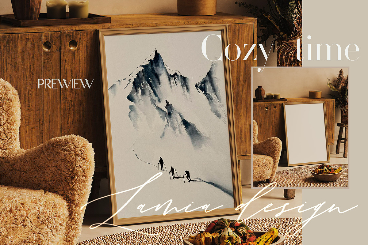 Warm Aesthetic Frame Mockup, a Household Mockup by LAMIA DESIGN (Photo 10 of 19)