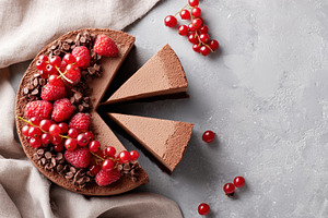 Chocolate tart with fresh berries, a Food & Drink Photo by AlyaAnd