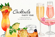 Watercolor cocktails set, a Food Illustration by CrystalinaShop (Thumbnail 2 of 2)