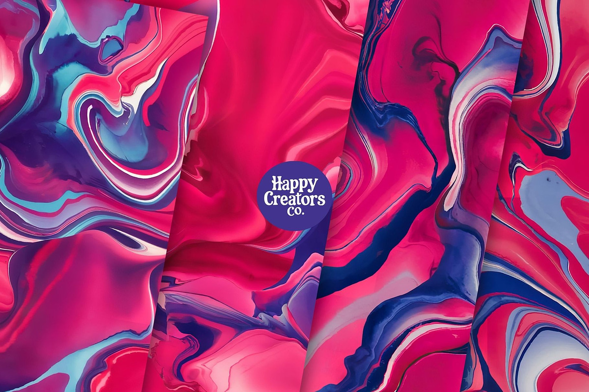 Liquid Marble Digital Papers #1, a Texture Graphic by Happy Creators Co. (Photo 3 of 7)