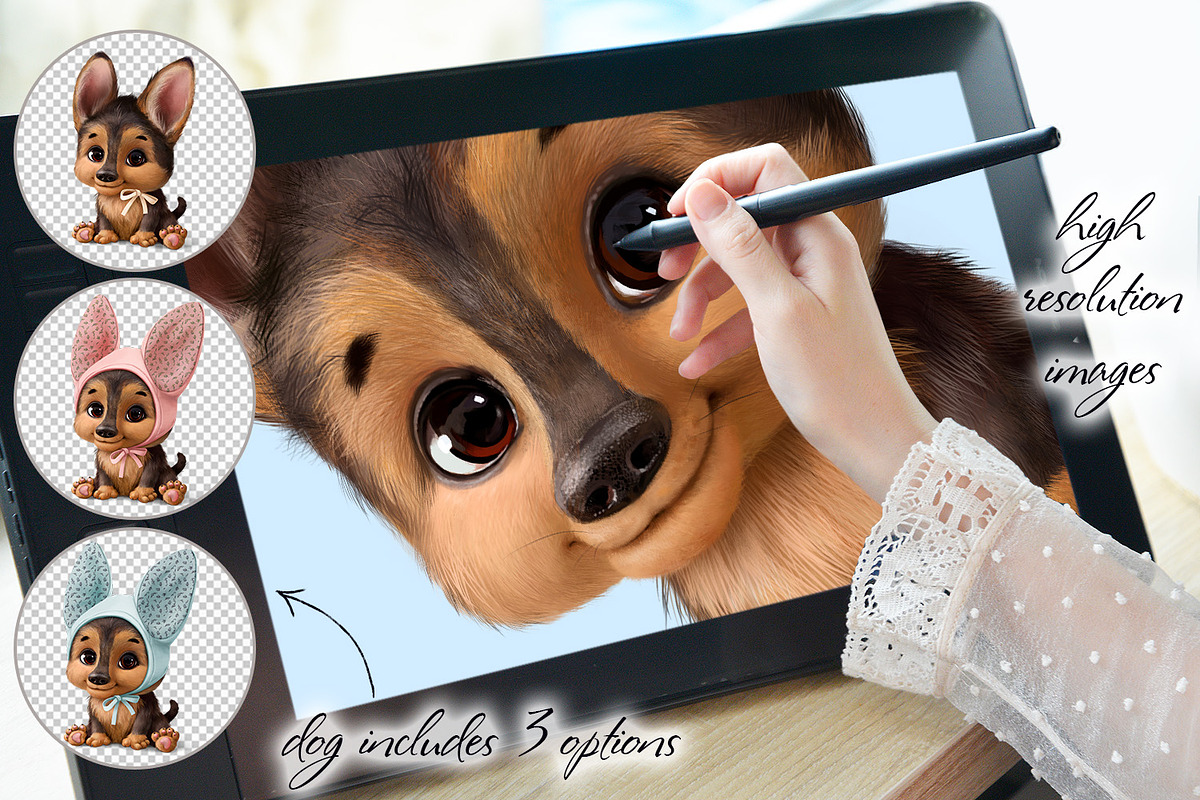 Baby dog, an Animal Illustration by TanyaSchuka (Photo 4 of 6)