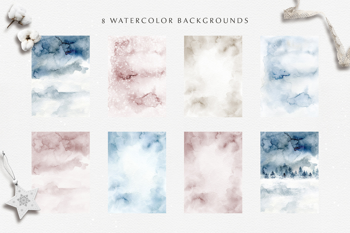 Winter celebration - watercolor set, an Animal Illustration by long summer (Photo 19 of 19)