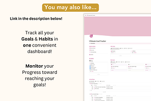 Habit Tracker, Notion Template