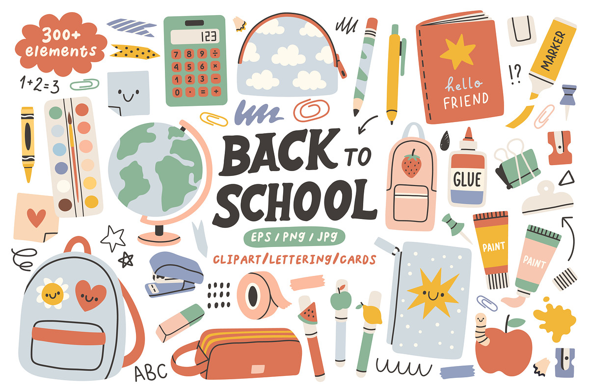 Back to School Clipart, an Education Illustration by spirka.art (Photo 1 of 8)