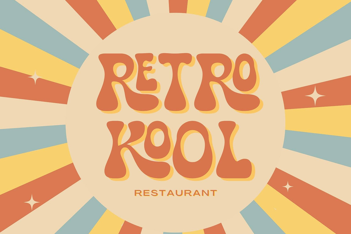 Retro Cool - Groovy font, a Font by Nirmana Visual (Photo 4 of 10)