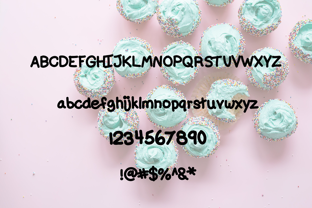 CAKE: A Fun, bubbly handwritten font, a Handwritten Font by Hudson Lark Studio (Photo 2 of 3)