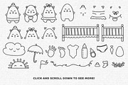 Baby Shower Design Set, a Decorative Illustration by Chelovector (Thumbnail 2 of 4)