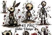 Dark Academia Portraits Gothic Png, an Illustration by one-touch (Thumbnail 1 of 18)