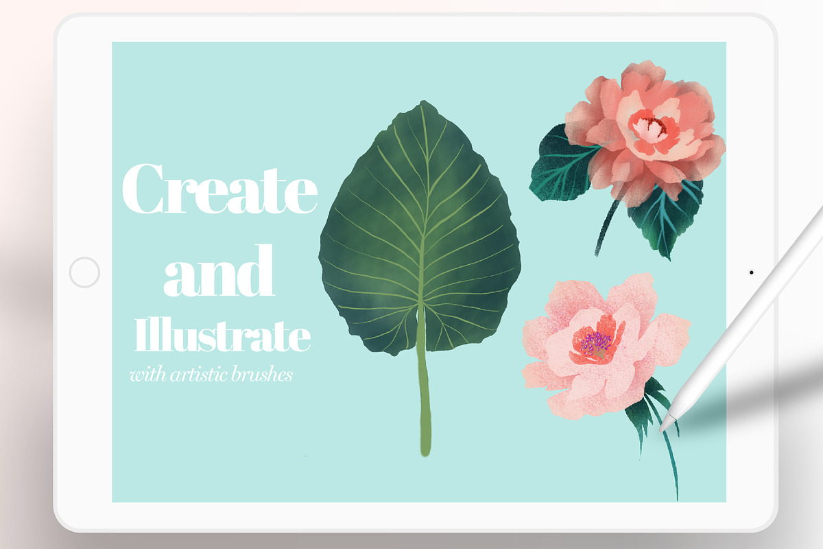 100 + Art Brushes for Procreate, a Brush Add-On by The_Brush_Shop (Photo 7 of 14)