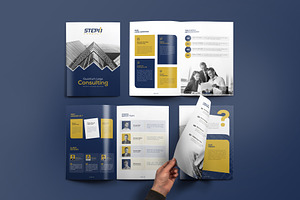 Business Consulting Company Profile, a Brochure Template by VectStock