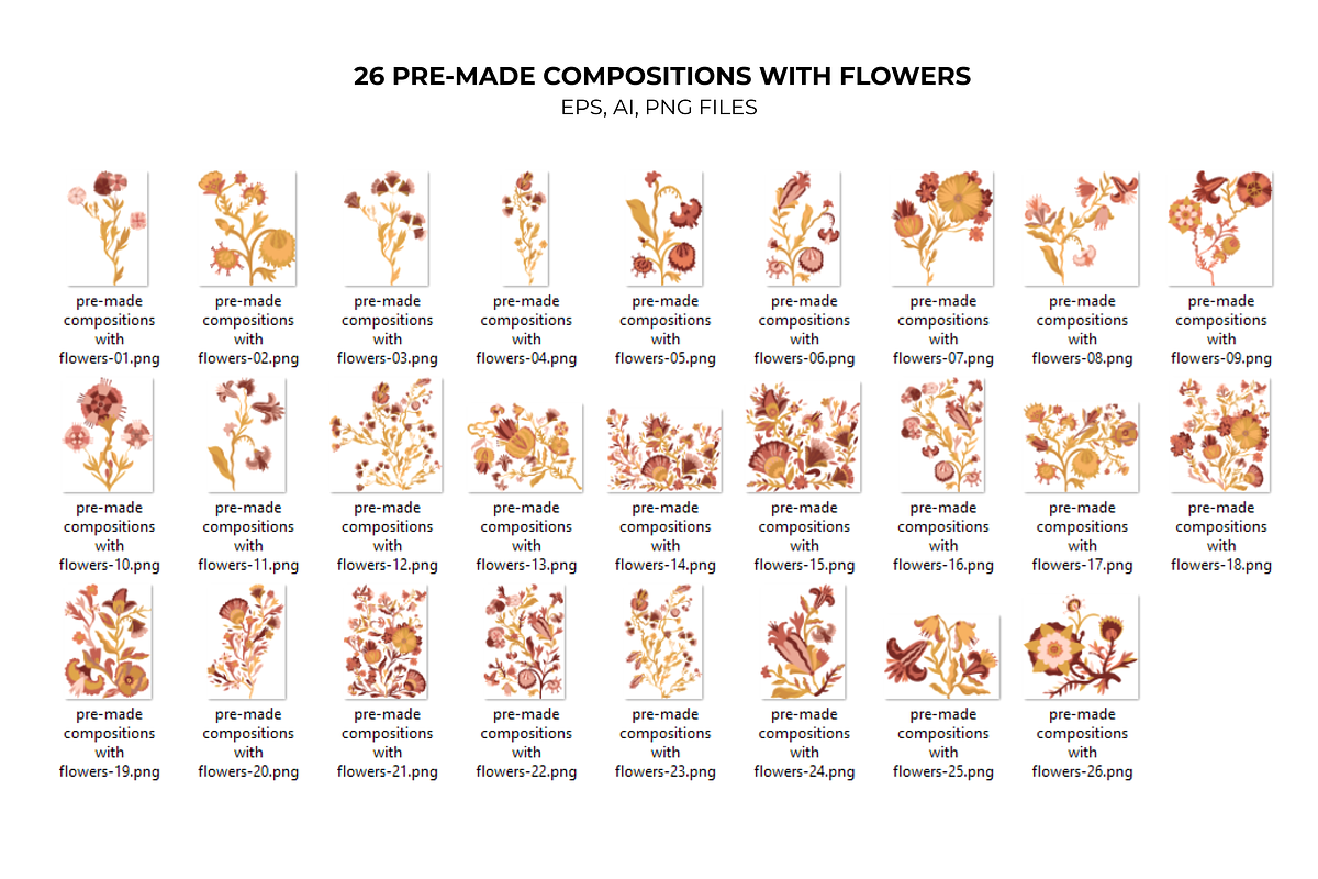 Floral Patterns Vector Clipart PNG, a Pattern Graphic by ARTMIRU (Photo 6 of 15)