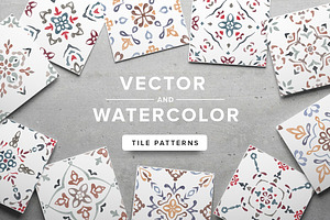 Watercolor/Vector Tile Patterns