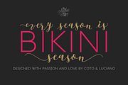 Bikini Season, a Script Font by Los Andes Type (Thumbnail 1 of 19)