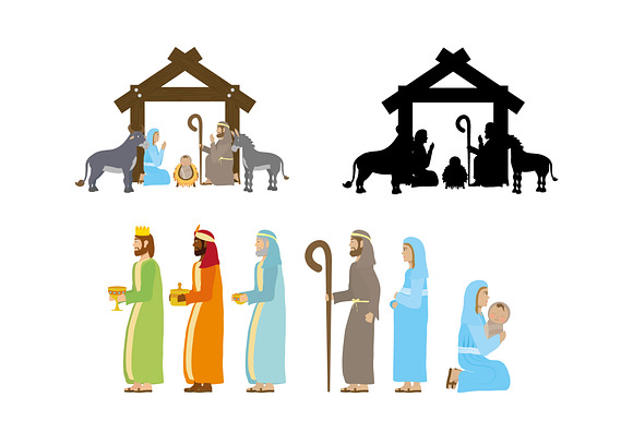 Manger Nativity Characters Set preview 2