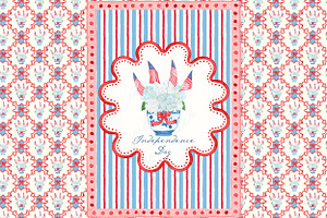 4th of July Hydrangea Clipart, a Graphic by LABFcreations
