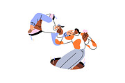 People teleport set, a Person Illustration by PaperTrident (Thumbnail 16 of 19)