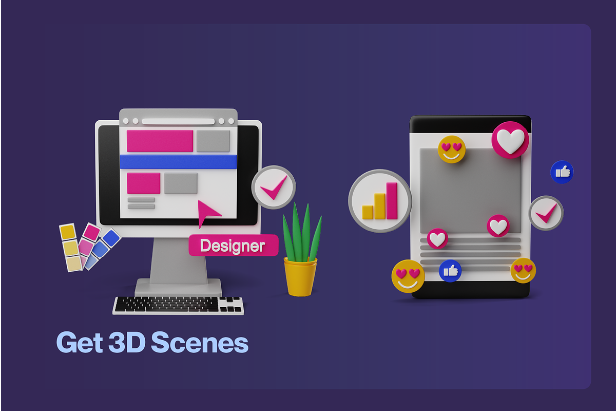 3D Web Design Scenes, a Scene 3D Model by Sunny Design (Photo 5 of 6)