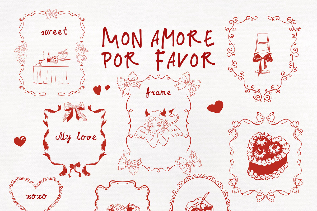 Mon Amore Por Favor. Hand draw art, an Object Graphic by ma_i_vi (Photo 7 of 12)