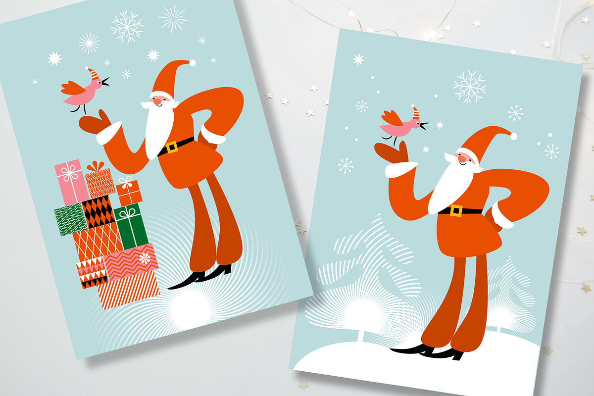 Merry Christmas cards, a Seasonal Illustration by lenlis (Photo 6 of 6)