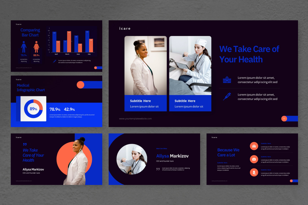 Icare Healthcare Keynote Template, a Presentation Template by Loin Studio (Photo 5 of 5)
