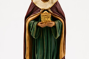 Gaspar Three Wise Men figurine holding golden gift isolated on w, a Food & Drink Photo by José Manuel Gelpi
