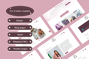 WIX Website Template Spiritual Pink