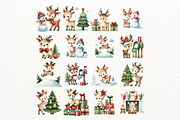 Christmas Reindeer Clipart Set, an Animal Illustration by Nicolle's Colorful Art (Thumbnail 7 of 10)