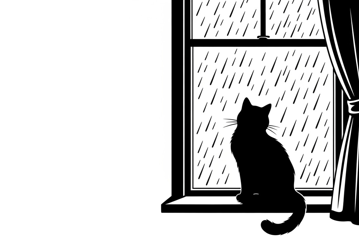 cat sitting by window silhouette, an Illustration by Amazin_art (Photo 6 of 25)