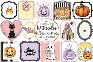 Cute Halloween Frame Sublimation, an Illustration by OK Design