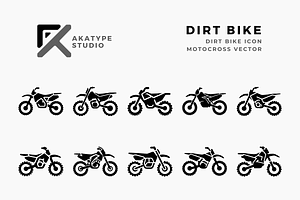 Dirt Bike Icon Vector, an Icon by Akatype Studio