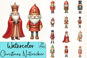Christmas Nutcracker Clipart, an Illustration by CrexoraLab