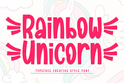 Rainbow Unicorn | Script Font, a Handwritten Font by Scratchones (Thumbnail 1 of 9)