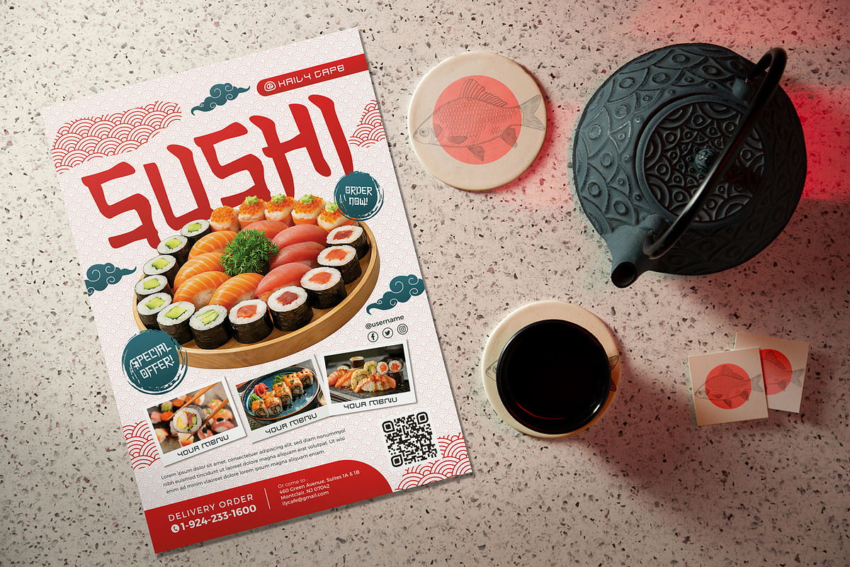 Sushi Menu, a Stationery Template by Aarley Kaiven (Photo 2 of 3)