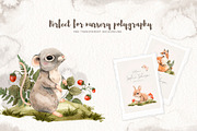 Watercolor Forest Little Animals set, an Animal Illustration by Alamella (Thumbnail 9 of 17)