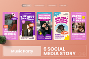 Music Party Instagram Story, a Social Media Template by MMPixelCraft (Thumbnail 1 of 4)