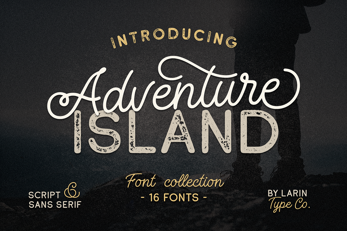 Adventure Island, a Script Font by Larin Type Co. (Photo 1 of 15)