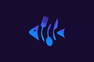 Fish Food Logo Template