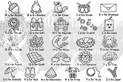Kids Procreate Alphabet Stamps A–Z, a Shape Add-On by Willow Paige Farms (Thumbnail 2 of 3)