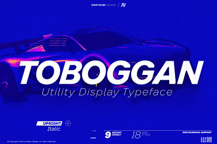 Toboggan, a Sans Serif Font by Jeremy Nelson Design
