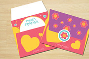 Envelope and card friends forever, a Card Template by Pegaconleche Papercute (Thumbnail 2 of 3)