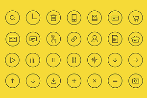28 flat icons - 2 px (vector)