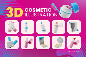 Cosmetic 3D Illustration