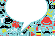 Vintage hipster icons social media, an Illustration by Cienpies Design (Thumbnail 1 of 2)