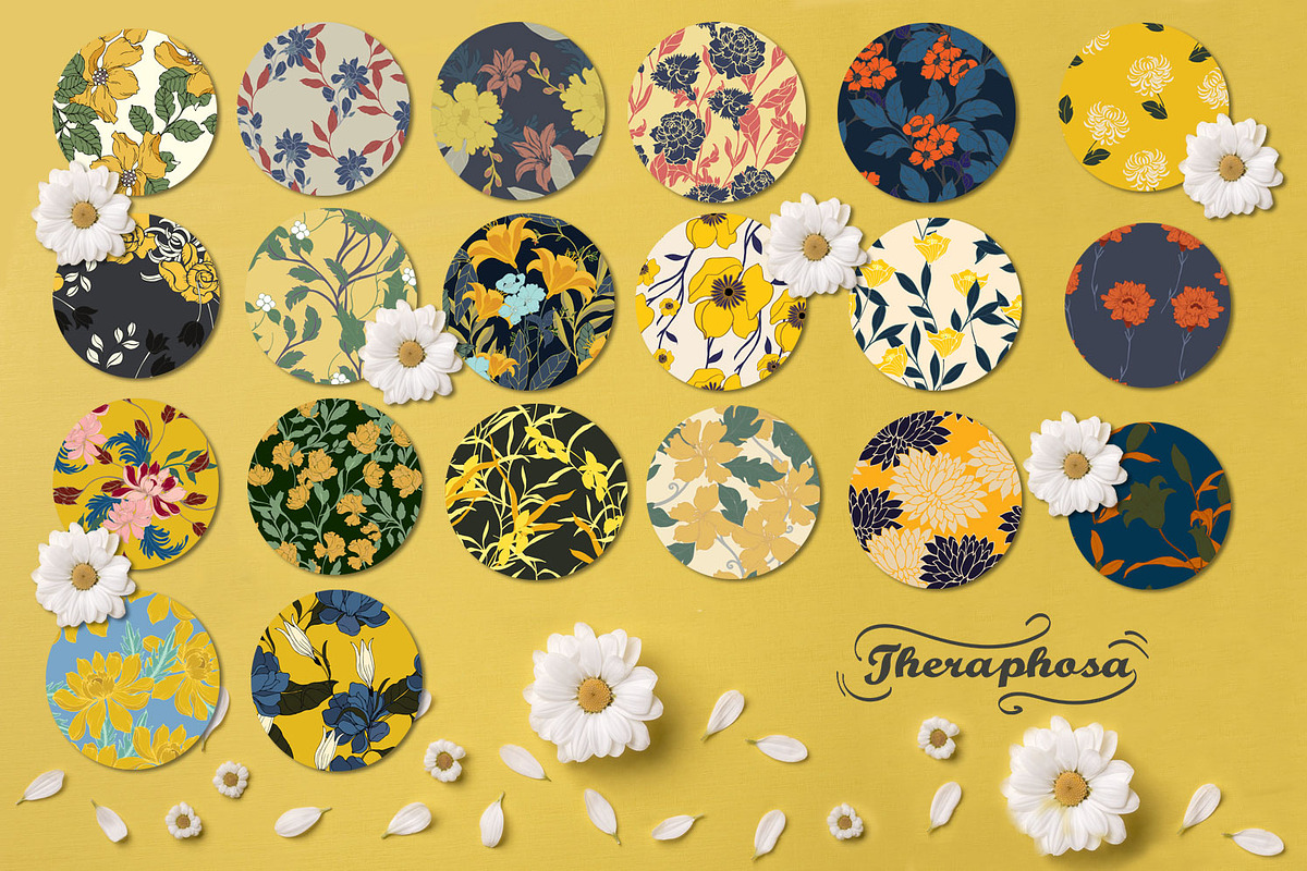 20JPG/EPS Tropical floral pattern, a Pattern Graphic by Theraphosath (Photo 1 of 21)