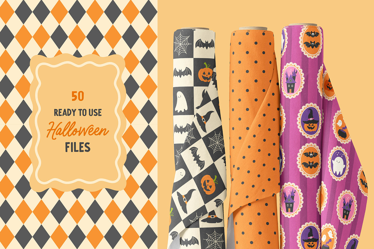 50 Halloween seamless patterns, a Pattern Graphic by EltaMaxArt (Photo 9 of 15)