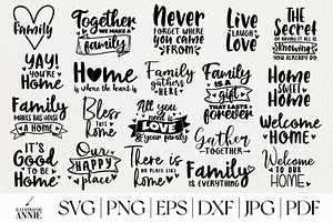 Family SVG Bundle - Family Quotes